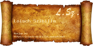 Loisch Szibilla névjegykártya